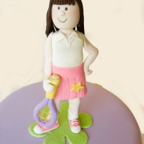 tennis cake girl topper